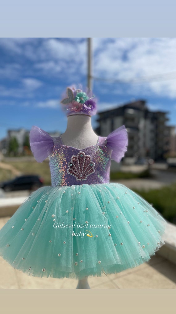 Mermaid Costume.mermaid Dress baby Girl Dress Special Occasion First Birthday Dress Baby Girl Party Dress ariel Dress Etsy