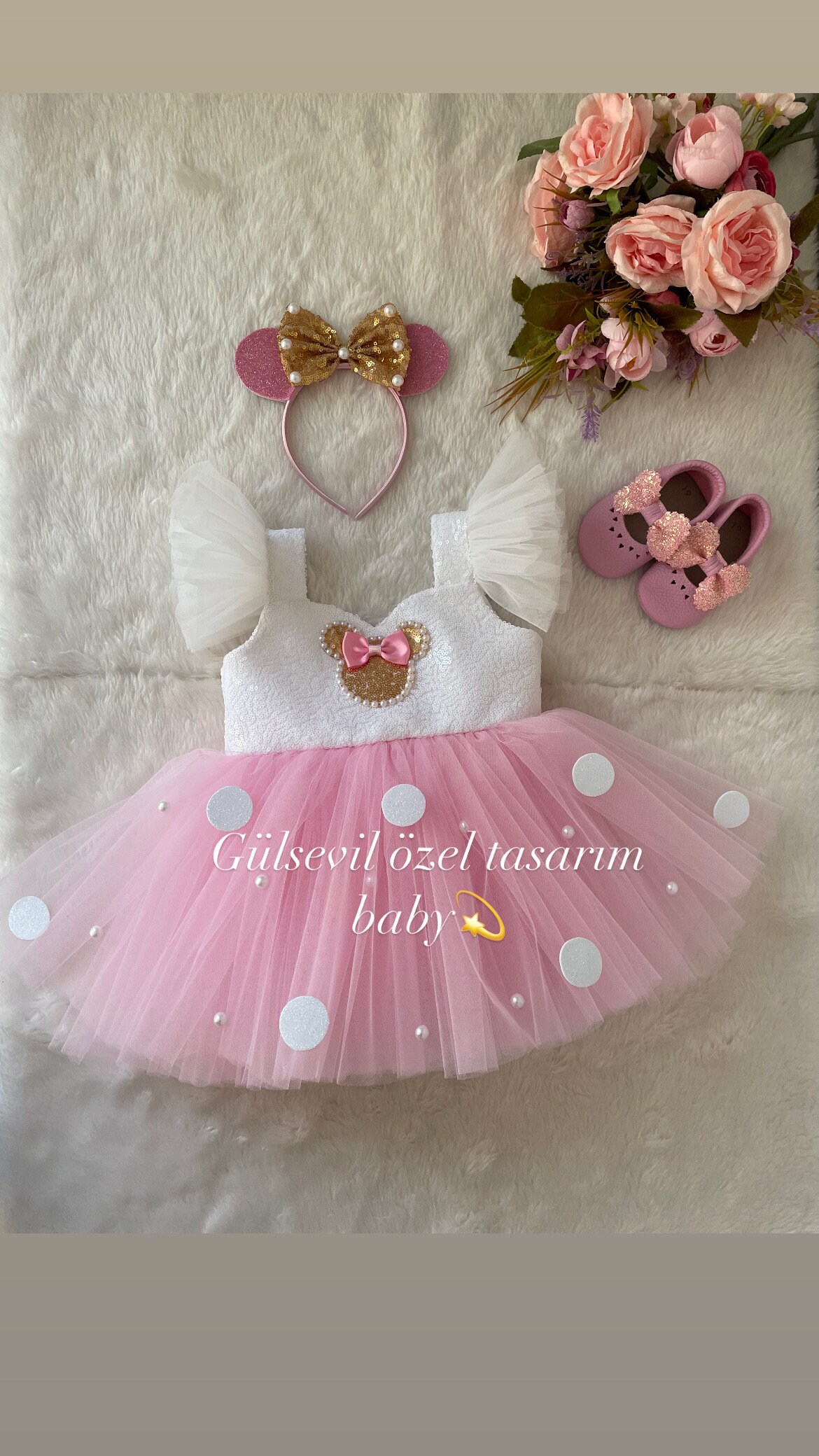 Handmade Pink Minnie Mouse Tulle Dress: Birthday Costume - Etsy