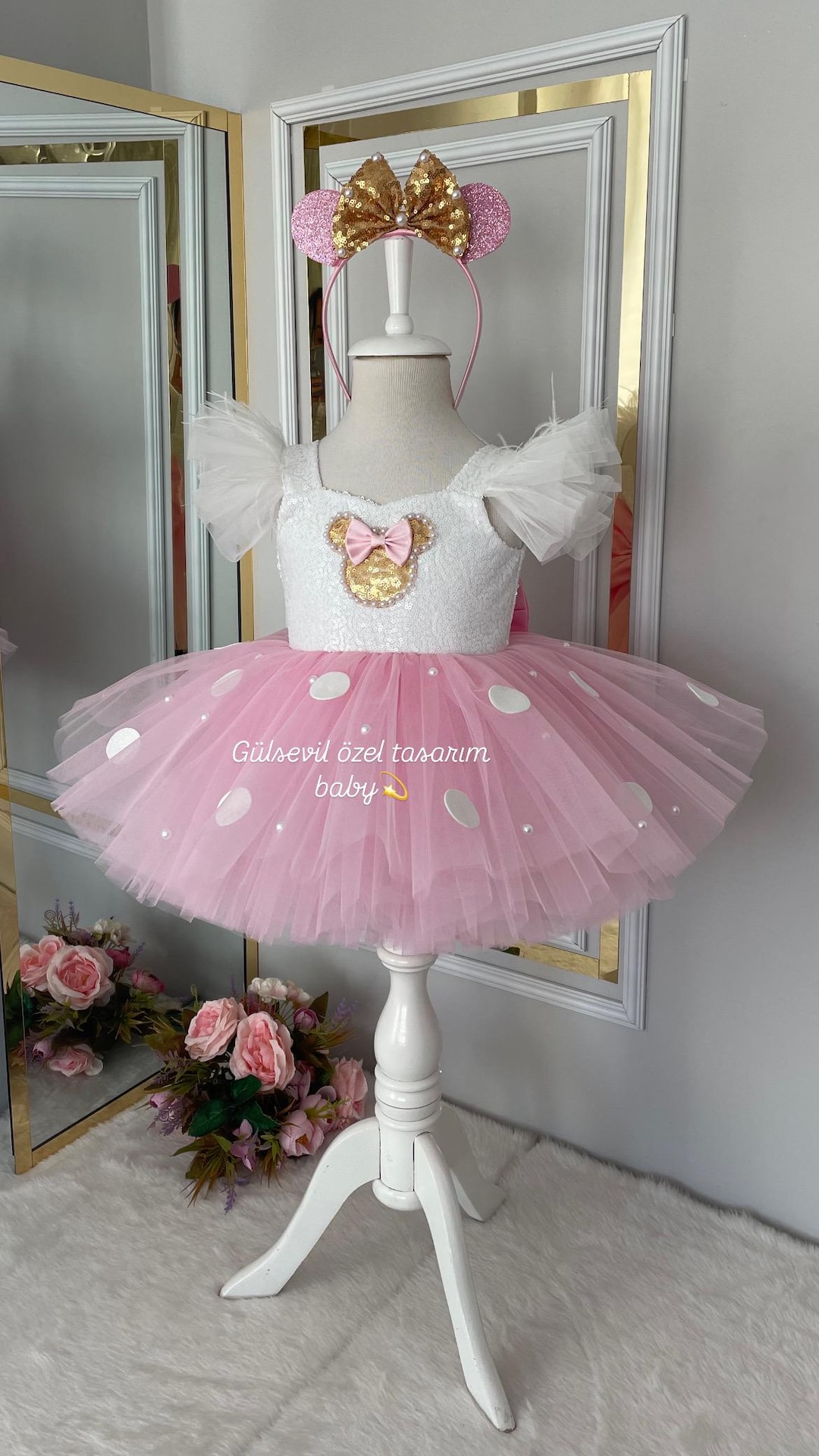 Handmade Pink Minnie Mouse Tulle Dress: Birthday Costume - Etsy