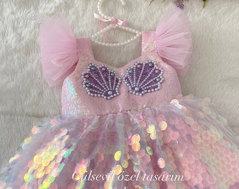 mermaid dress , mermaid dresses for photography, mermaid costume, Mermaid Shoes , mermaid birthday piece, mermaid hair clip, mermaid hair,