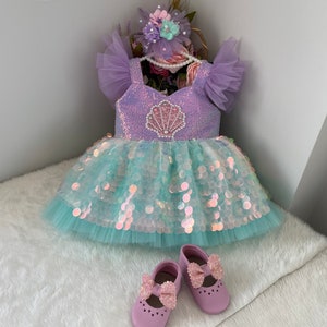 mermaid costume.mermaid dress ,Baby Girl Dress Special Occasion, First Birthday Dress, Baby Girl Party Dress,Ariel dress,mermaid buckle