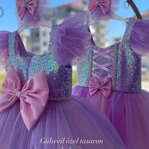 Rapunzel dress , Rapunzel party,rapunzel baby girl,rapunzel concept,rapunzel costume, rapunzel birthday party,Rapunzel with silver trim