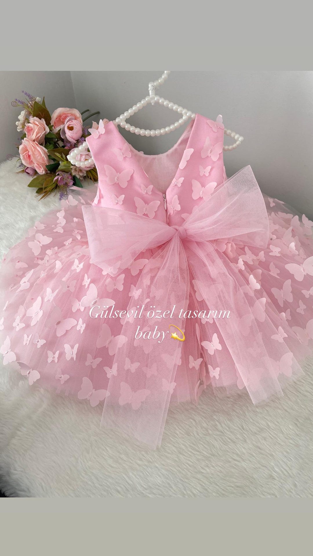 butterfly pink dress Mariposa