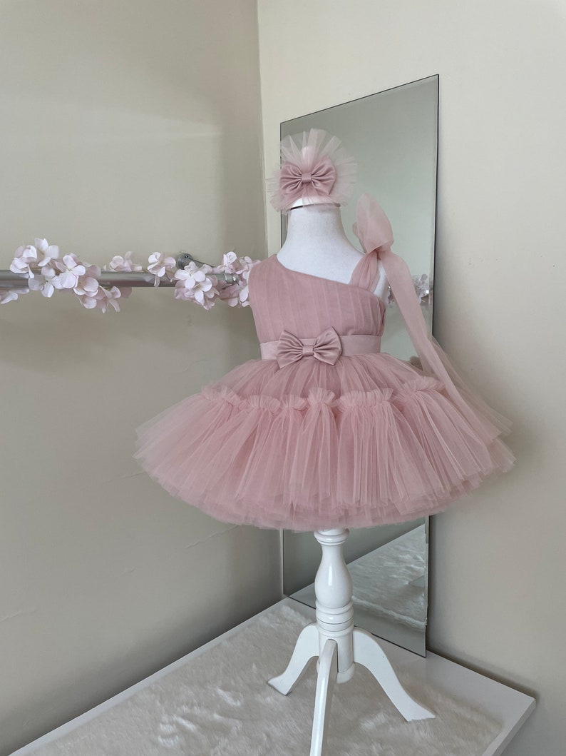 Baby Girls Pink Tulle Outfit with Heart Detail main image 1