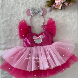 Minni mause dress,Minnie Mouse costume, Red Dress,Red Minnie Mouse dress,Minnie Mouse costume,1stbirthday costume,Photoshoot Costume,