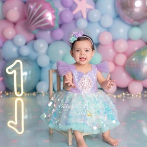mermaid costume.mermaid dress ,Baby Girl Dress Special Occasion, First Birthday Dress, Baby Girl Party Dress,Ariel dress