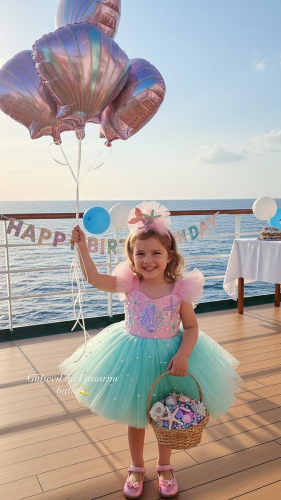 baby girl mermaid dress Mermaid Birthday Baby Girl Dress, Glitter Flower Girl Dress, Tutu Toddler Dress, Marine Dress, First Birthday Dress, Special Occasion Gown