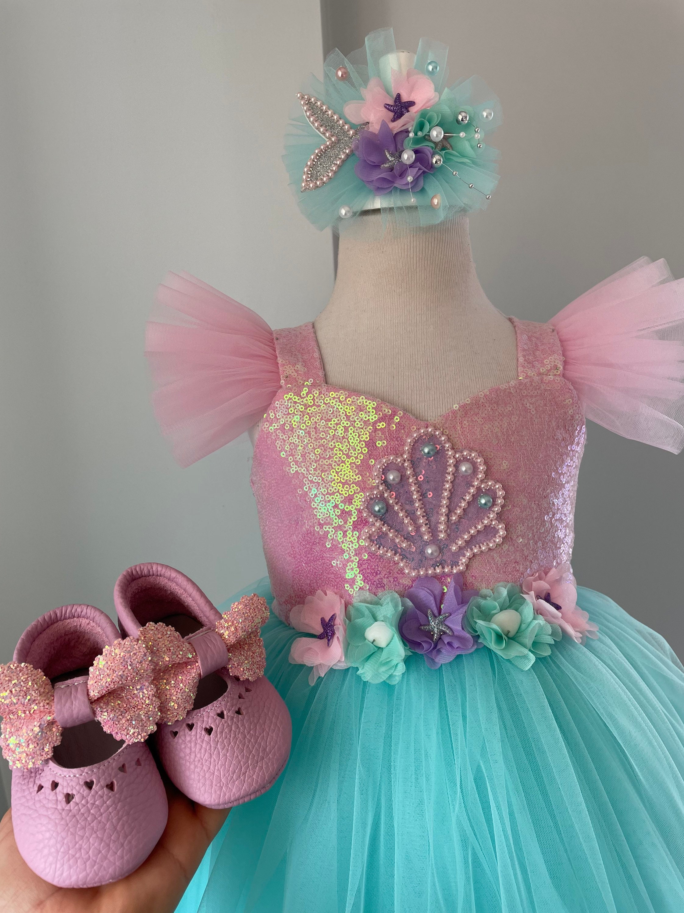 Baby Doll Clothes Accessories Cute Mermaid Pattern Dress - Temu