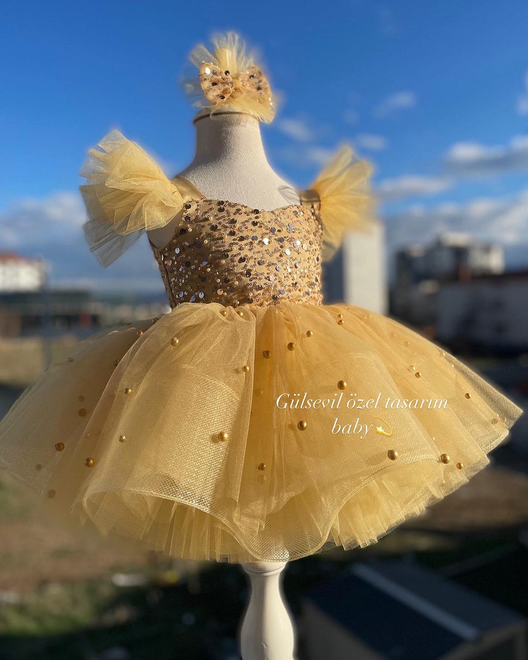 gold sequin tutu dress Sequin Lace Champagne Tulle Dress: Flower Girl, Birthday Party - Etsy