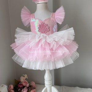Mermaid dress,Mermaid costume, mermaid clasp ,Baby Girl Dress Special Occasion, First Birthday Dress, Baby Girl Party Dress, Ariel dress,