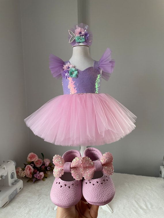 Robe sirène, robe tutu sirène, rêves d'anniversaire de sirène, robe 1er  anniversaire, 1er anniversaire de petite fille, robe de soirée sirène, robe  Ariel -  France