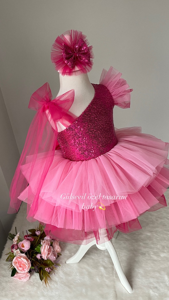 Hot Pink Dress Hot Pink Baby Dress baby Tutu Dress Baby Girl