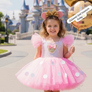 Handgemachtes Rosa Minnie Maus Tüll Kleid: Minnie Maus Kostüm, Geburtstag Fotoshooting Kostüm