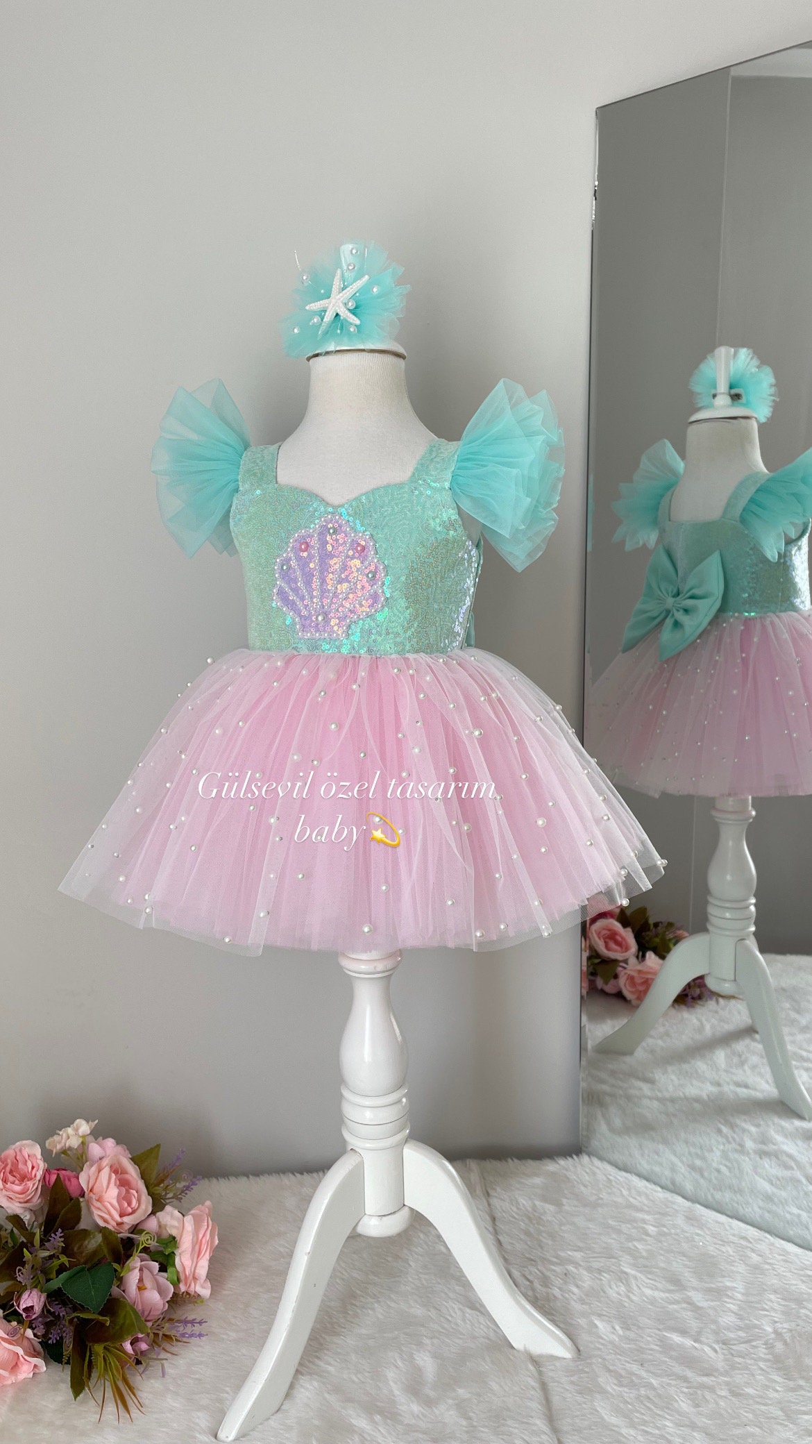 Baby's first birthday mermaid outfit hot sale