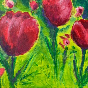 Chilled Tulips - Original - Acrylic Painting