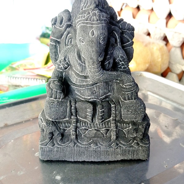 Miniature of Ganesha Statue made from Stone, Carved Stone Ganesha Statue, lord ganesh statue, ganesha decor, small ganesh statue