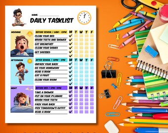 Printable Task List | Time Management, Kids Checklist | Daily Routine | To-Do-List | | Children's Task List | Parenting Tips | Activity List