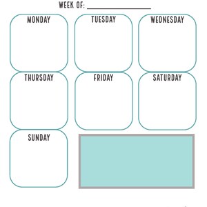 Weekly Planner for Your Activities Digitable and Printable Portrait