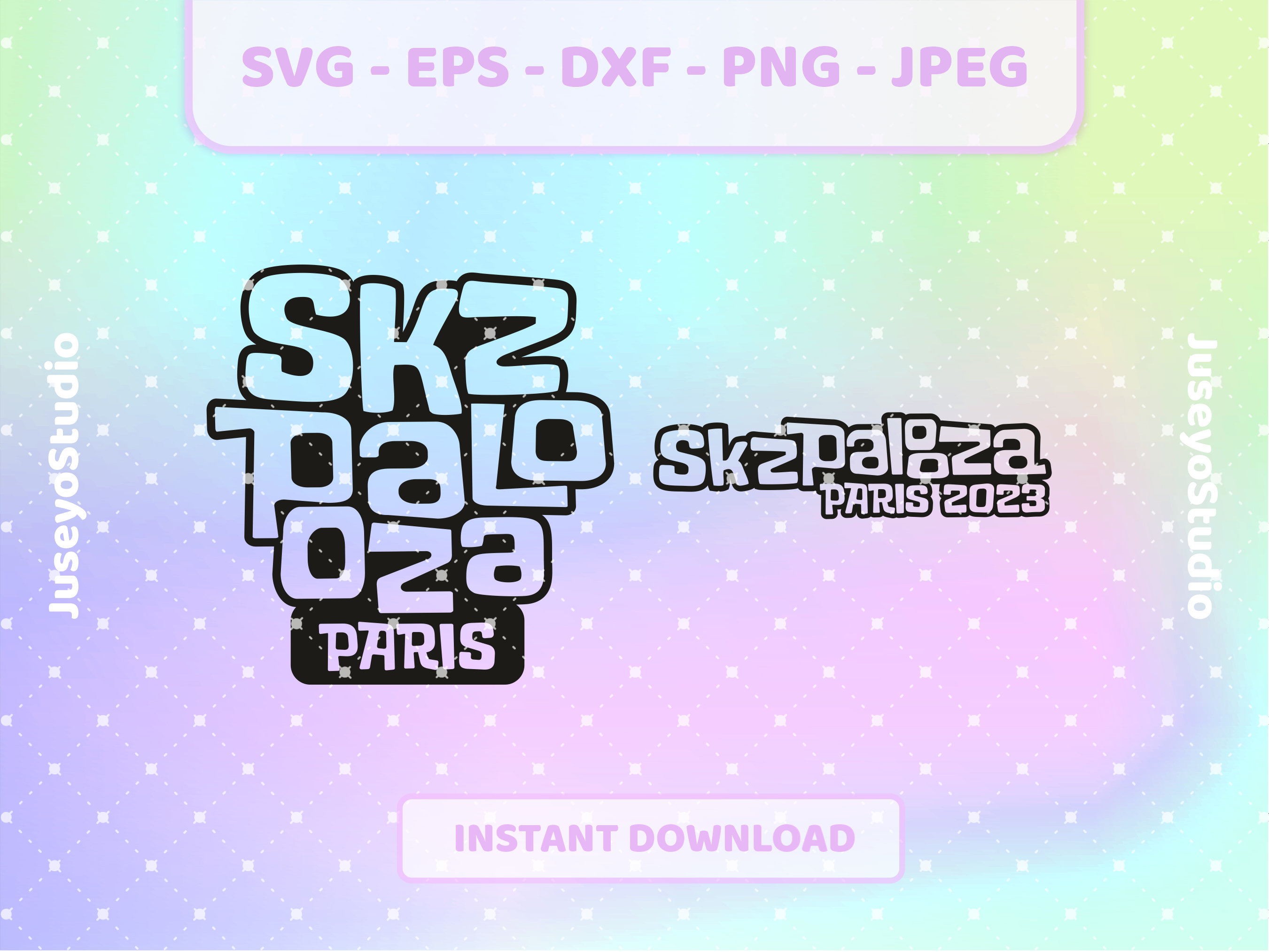 Stray Kids SKZPALOOZA Paris Logo Set Kpop Svg | Png, Jpg