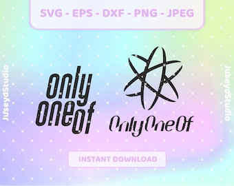 OnlyOneOf logo set kpop svg | png, jpg, eps, dxf | OOO KB, Rie, Yoojung, Junji, Mill, Nine logo vector, cricut files for t-shirts, decals