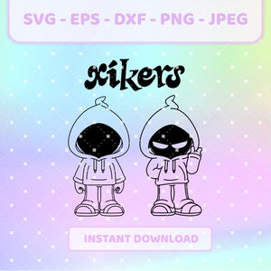 Logo XIKERS Trick or Treat k-pop svg / png, jpg, eps, dxf / logo del personaggio TRICKY vettoriale, file Cricut per magliette, borse tote, decalcomanie