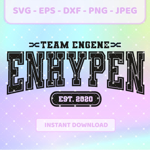 ENHYPEN Team Engene logo k-pop svg | png, jpg, eps, dxf | ENHYPEN logo vector, cricut files for t-shirts, tote bags, decals