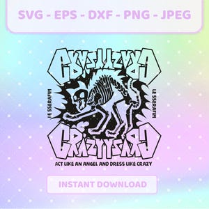 LE SSERAFIM CRAZY-logoset k-pop svg | png, jpg, eps, dxf | Le Sserafim Fearnot-vector, cricutbestanden voor T-shirts, tassen