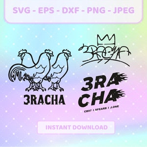 3RACHA Bangchan Changbin Han SKZ-logo's instellen kpop svg | png, jpg, eps, dxf |  CB97 Spearb J.One-vector, cricutbestanden voor T-shirts, stickers