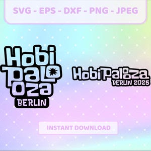 HOBIPALOOZA Berlin 2025 J-HOPE Logo Set kpop svg | png, jpg, eps, dxf | J-Hope Hobi Hoseok, Cricut-Dateien für T-Shirts, Tragetaschen und Aufkleber