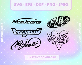NEWJEANS NWJNS Logo Set K-pop Svg | Png, Jpg, Eps, Dxf
