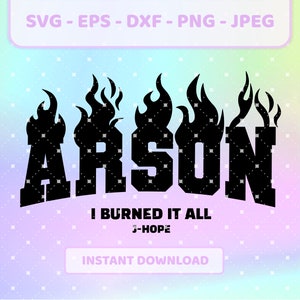 ARSON J-hope Hobi Jack in the Box BTS kpop svg | png, jpg, eps, dxf | ARSON J-hope Vektor, Cricut Dateien für T-Shirts, Tragetaschen