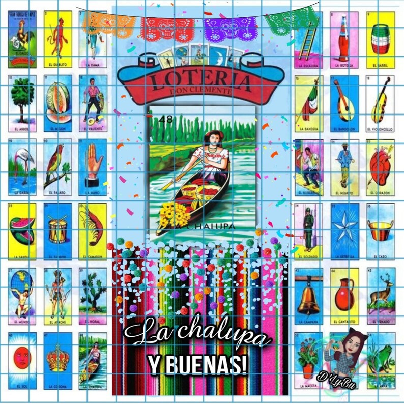 Loteria La Chalupa , Tumbler Cup Desing JPG. - Etsy