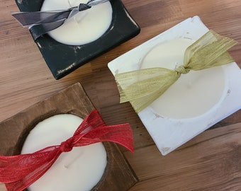 Velas de tazón de masa cuadrada de granja
