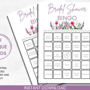 30 tarjetas de bingo para despedidas de soltera, juego de despedida de soltera de primavera, bingo imprimible, 30 tarjetas de bingo únicas para despedidas de soltera, bingo de regalo, sin edición