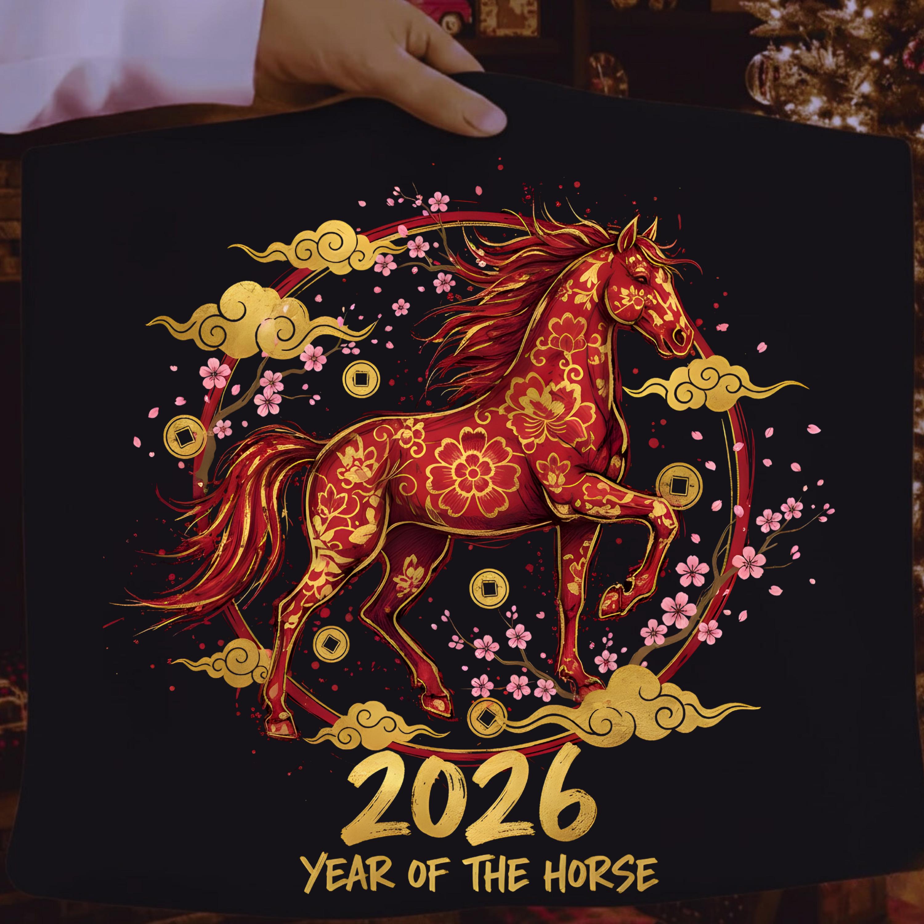 2026 Year of the Horse PNG | Chinese Zodiac Horse Clipart | Lunar New ...