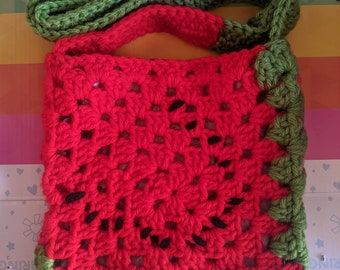 Cute watermelon crochet crossbody bag