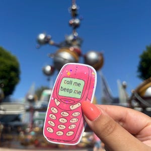 Call Me Beep Me Retro Cellphone Sticker - Disney Channel, Kim Possible