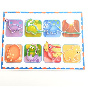 Dinosaurier-Matching-Spiel, Tier-Matching-Aktivität