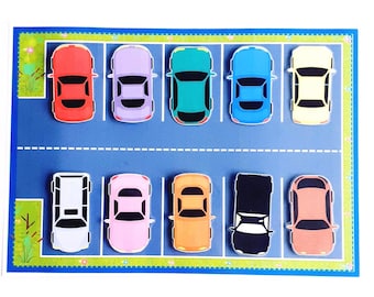 Color Sorting Matching Car Game  and Fine Motor Skills