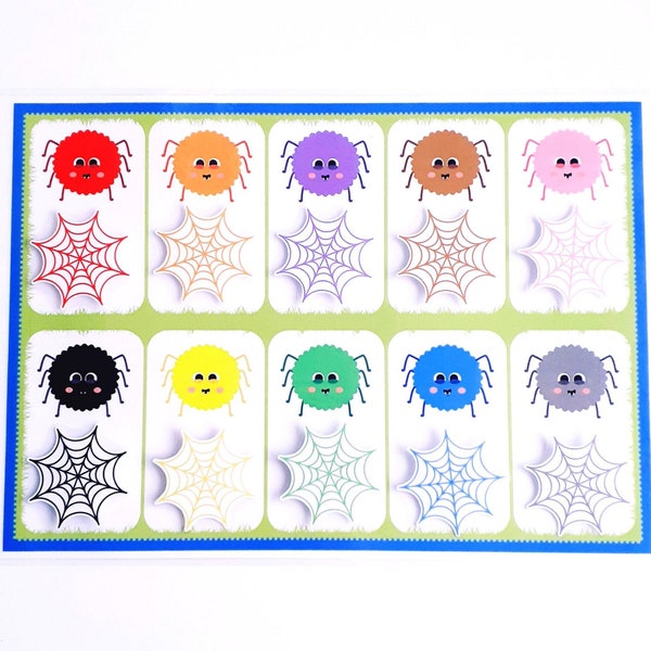 Color Matching Printable, Color Matching Game, Fine Motor Activities .