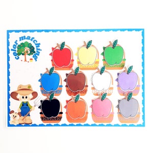 Apple Color Matching Spiel, Feinmotorik