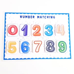 Learn Numbers 1 to 10, Number Matching Game - Etsy