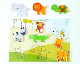 Safari Animal Matching Activity for Toddlers and Preschoolers