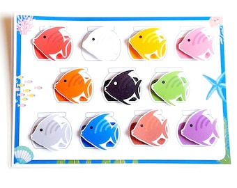 Color Activity with Fish, Fine Motor Activities for Toddlers and Preschoolers