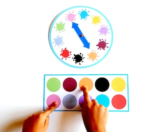 Juego de combinación de colores, Actividad de combinación de colores, Preescolar para niños pequeños imprimible, Hoja de trabajo de color preescolar, Actividad de combinación, Libro ocupado, PDF,