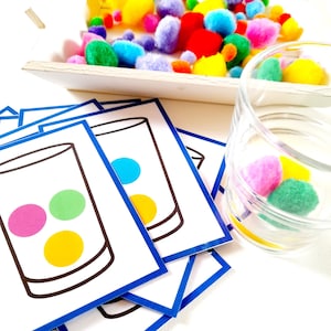 Color Activity With Pompoms and Fine Motor Activities for Toddlers and ...