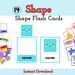 Shape Flash Cards, Shape Matching Worksheet, Shape Matching Game, Shape ...