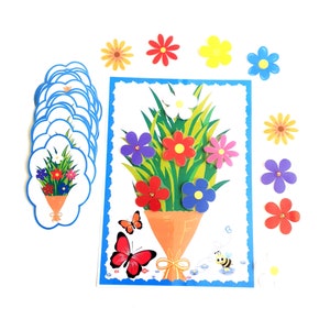 Blumenmuster Aktivität, Musterstreifen, Farbzuordnungsspiel, Busy Book, The Matching Game, Vorschule Mathe, Schule zu Hause, Arbeitsblatt.