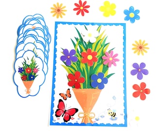 Flower Pattern Activity, Pattern Strips, Color Matching Game, Busy Book, The Matching Game, Preschool Math, Home school, Worksheet.