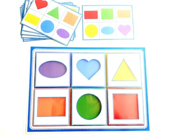 Shape Pattern Activity, Shape Matching Game, Fine Motor Skills